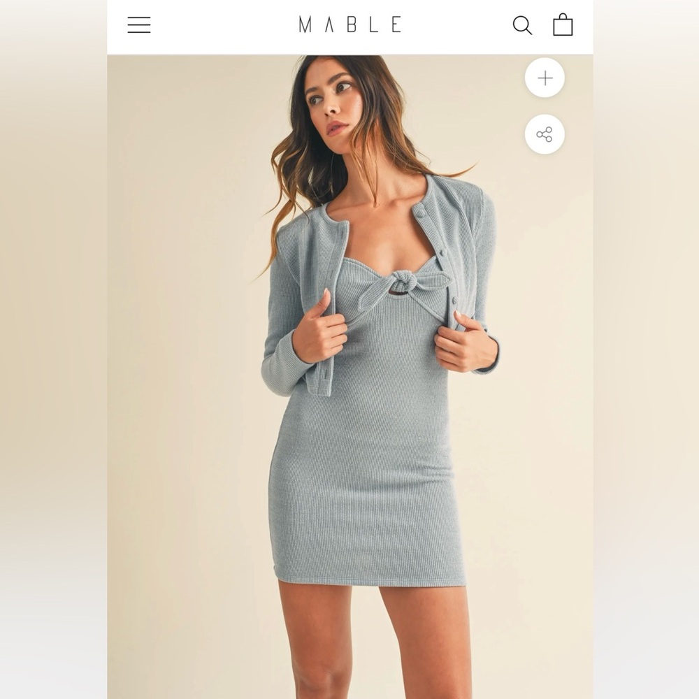 Mable (Anthropologie) NWOT Knit Dress and Cardigan Set